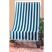 Store pour balcon rayures bleues et blanches 140 x 300 cm