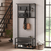 Etagère d'entrée Nomad en métal anthracite
