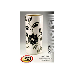 Support de support d'entrée blanc floral h. 50 cm