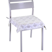 Coussin en brocart de Venise blanc cm40x40h4