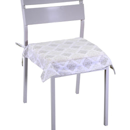 Coussin en brocart de Venise blanc cm40x40h4