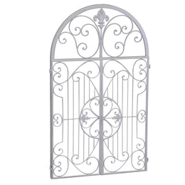 Miroir en métal ivoire cm61x3h103