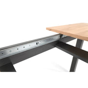 (2c) Table de cuisine salon extensible moderne chêne 160-200 x 90 cm (DENVER50)