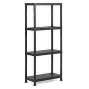 Etagère de rangement noire 4 étagères cm 60 x 30 x 135 h