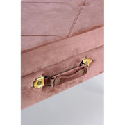 Banc en velours avec bac Polina Rose Antique 80x34x h42 cm