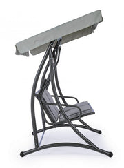 Rocking chair acier 2 places Anthracite GRELY 145x120x h185 cm