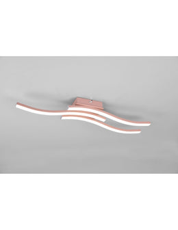 Plafonnier Moderne 3 Tiges Led 4000k Route Rose Gold Trio Lighting