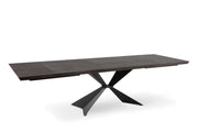 Table extensible avec plateau en placage de chêne traité thermiquement 200/300x100x76h cm