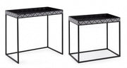 Set de 2 tables basses en métal noir Inky