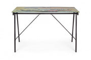 Bureau Young California plateau verre 113x58 cm