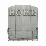 Porte-lettres en bois blanc 25,5x9h30,5 cm