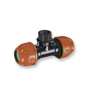 Raccord en T pour tuyau Ø 20 mm avec filetage 1-2 ”M