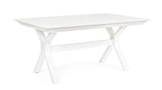 Table de jardin extensible blanche Kenyon 180-240 x 100 cm
