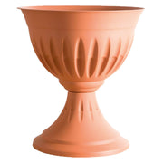 Vase en PVC de forme gobelet d'un diamètre de 43 cm et d'une hauteur de 46 cm, d'une contenance de 20 litres, de couleur grise.