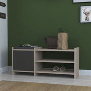 Écarpement avec porte anthracite, couleur légère moka 44x100x35 cm