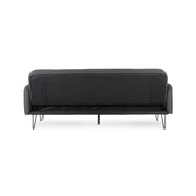 Canapé convertible 3 places en tissu BRIDJET noir 200x82x h81 cm