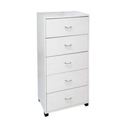 Camera caméra caméra avec 5 tiroirs blancs 50 x 40 x 101 h cm cm