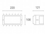 10W LED 4000K Applique Petit Grafite