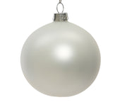 Boule de Noël effet blanc Ø6 cm