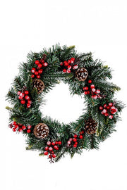 8x Couronne Emy Baies Rouge Givrées D45