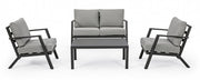 Salon de jardin YK13 4 pièces anthracite