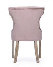 Chaise classique Azelia Wooddrose en velours