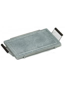 PIERRE STÉATITE AVEC CADRE EN ACIER POIGNÉES EN WENGE