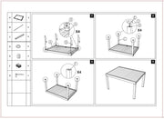 Table en aluminium extensible Jardin blanc CM 90 x 210-280 x H 73