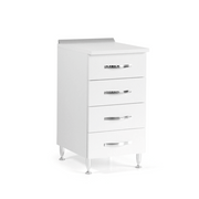 Commode de cuisine en bois mélaminé Frêne Blanc cm H 85x50x40