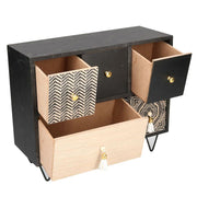 Plateau rectangulaire en bois Maori 1+4 tiroirs cm33x12h27,5