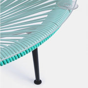 Table basse Parker Atol avec plateau en verre D50 cm