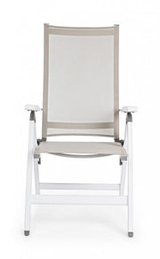 Fauteuil d'extérieur pliant CRUISE Blanc 59x71x h 113 cm