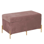 Banc en velours rose antique cm78x40h45