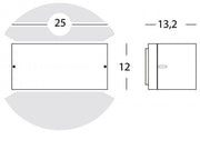 Applique E27 Ligne Umbe Chiusa Grafite