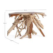 Console Lisandra 120x45 cm en bois naturel