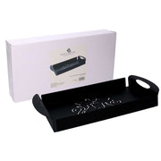 Plateau métal chat noir rectangulairecm41x20h5