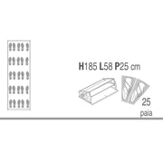 Slim Slim Saving Mirror Mirror Beton Cement 63x29x H190 cm