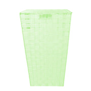 Panier carré en polyester vert clair cm33x33h53
