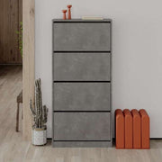 Armoire à chaussures rétro gris avec 4 portes L73 x P26 x 154.5H cm