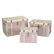 Coffre rectangulaire en bois blanchi 1-3