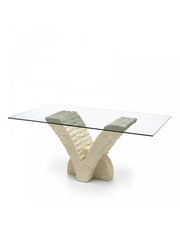 Table fixe 180 x 100 - Transparente - Papillon