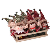 Lot de 12 tissus elfes vert rouge cm26x18x23