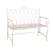 Banc externe Metal blanc ragusa blanc cm 104x 55 x h90