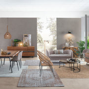 Canapé 2 places effet velours Candis Gris Clair