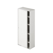Armoire avec portes coulissantes et étagères Blanc H212x90x43cm