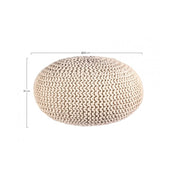 Pouf sable tressé bizzotto cm 80