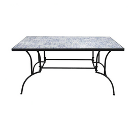 Table rectangulaire Mosaico 80x150 cm design azulejos
