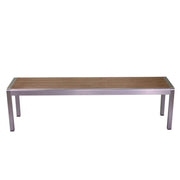 Banc en aluminium Poliwood Seattle marron