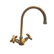 Robinet de cuisine bicommande Paini Monaco 08DE572 terre de France 30 cm x 20 cm x 4,3 cm