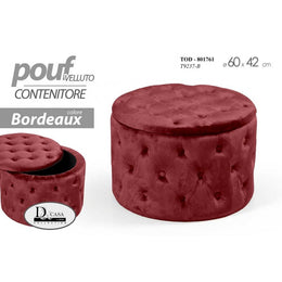 Bordeaux rétro conteneur pouf opérable 60 cm